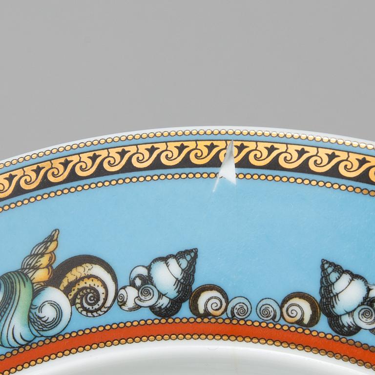 A set of 27 p of dinnerware in porcelain, "Les Tresors de la Mer", Versace for Rosenthal.