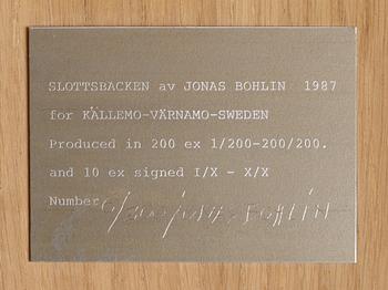 JONAS BOHLIN 
Skåp, "Slottsbacken", Källemo, Värnamo 1987.