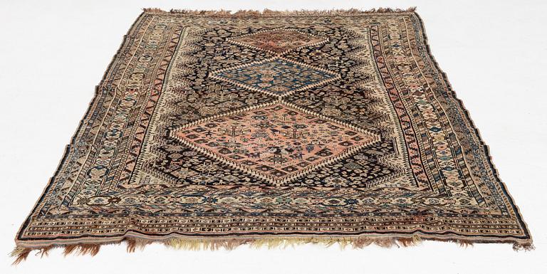 Matta, Shiraz Kashkai, antik, ca 284 x 171 cm.