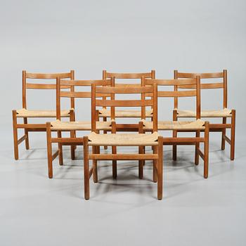 STOLAR, 6 st, "CH-47", Hans J Wegner, Danmark, 1900-talets andra hälft.