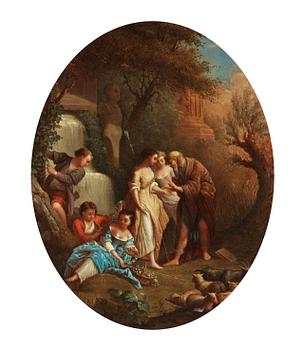 900. Francois Boucher Follower of, Shepherds and shepherdesses.