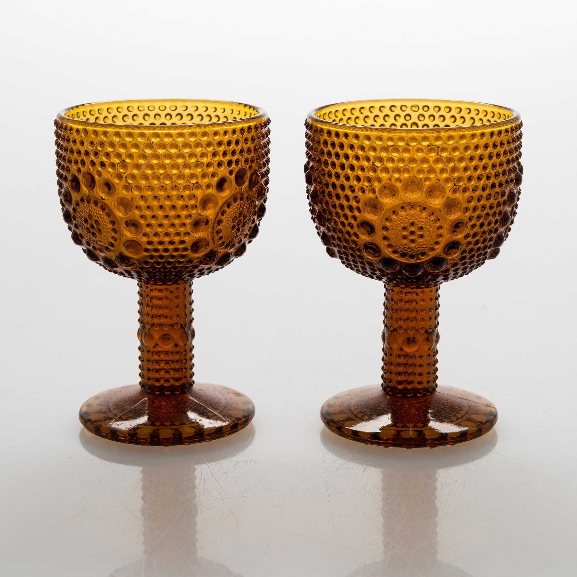 Nanny Still, six 'Grapponia' drinking glasses for Riihimäen Lasi OY.