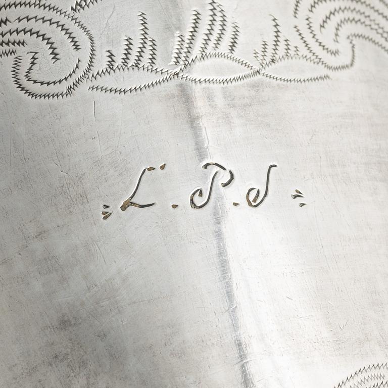 A silver beaker by Erik Lemon, Uppsala, 1780.