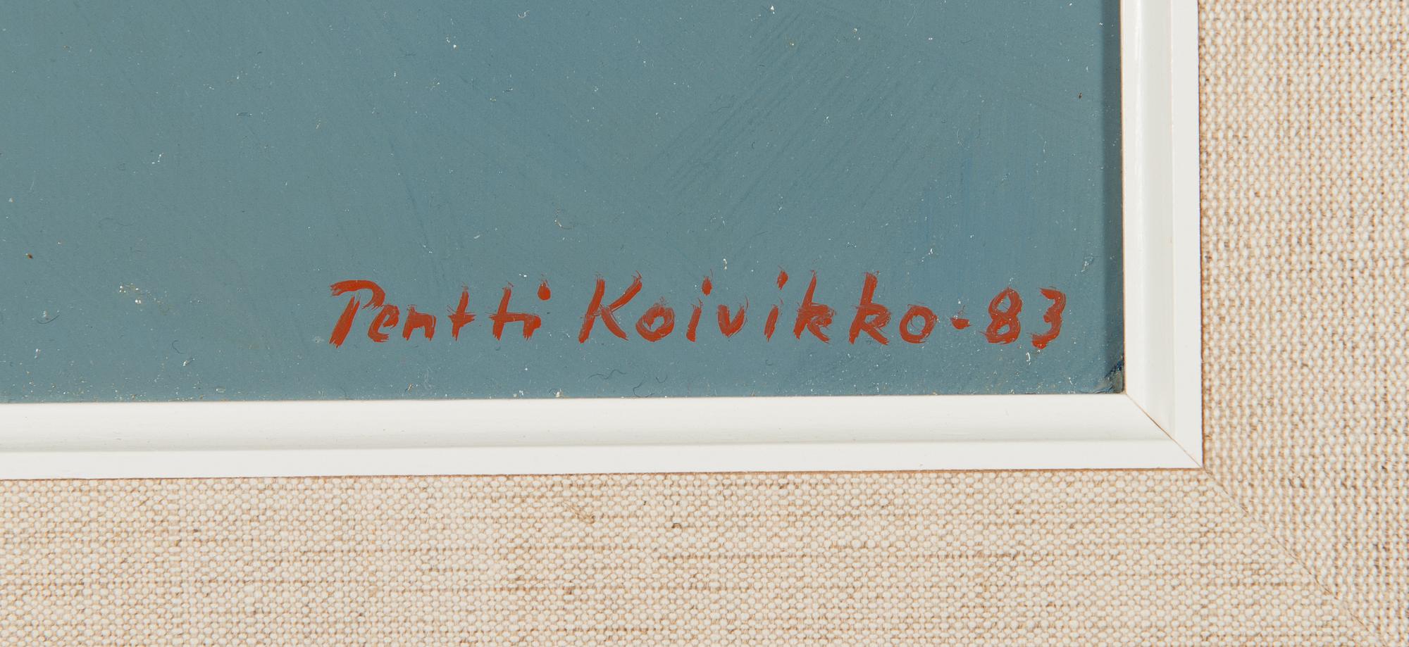 Pentti Koivikko, olja på pannå, signerad och daterad -83.