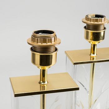 A PAIR OF TABLE LAMPS, Nachtmann Leuchten design.