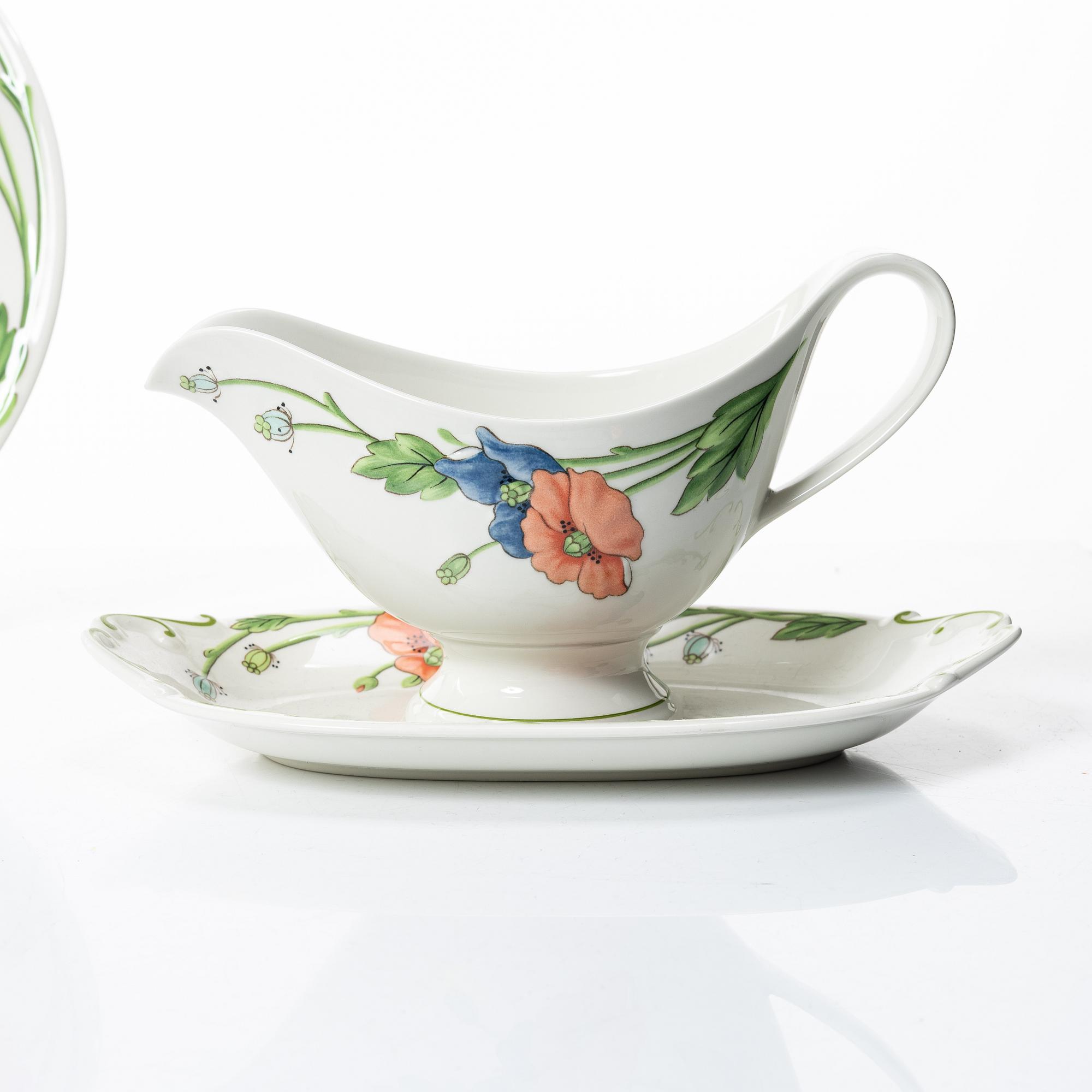 Villeroy & Boch, matservis, 69 delar, "Amapola", Tyskland.