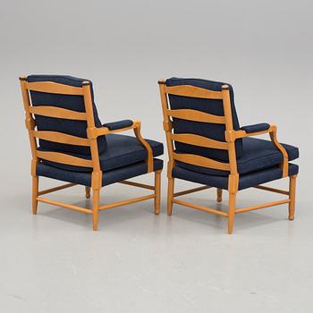 FÅTÖLJER, ett par, så  kallade Gripsholmsfåtöljer, 1900-talets slut.