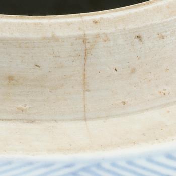 A porcelain jar from the 18th century China.