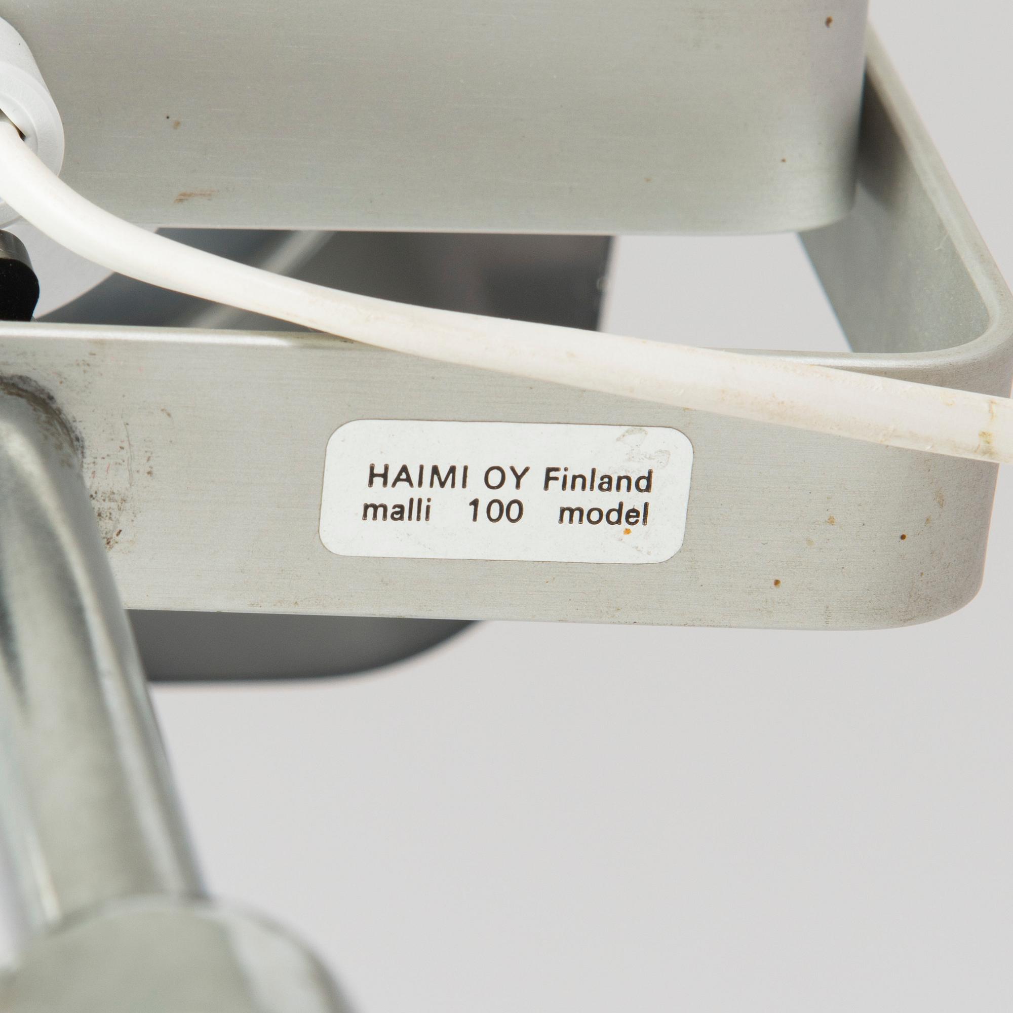 Yrjö Kukkapuro, lattiavalaisin, malli 100 G, Haimi, 1960-luku.