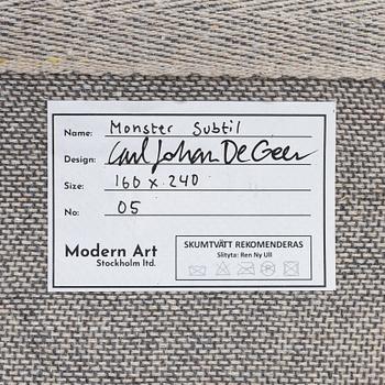 Carl Johan De Geer, a hand-tufted 'Monster Subtil' carpet, signed Carl Johan De Geer and numbered 05, c. 240 x 160 cm.