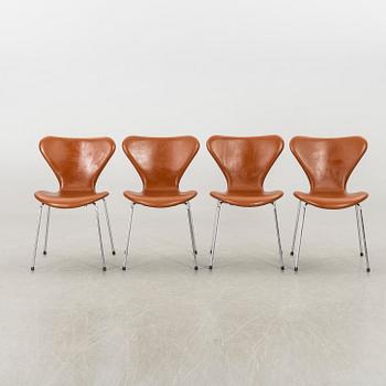 ARNE JACOBSEN, "sjuan", stolar, 6 st.