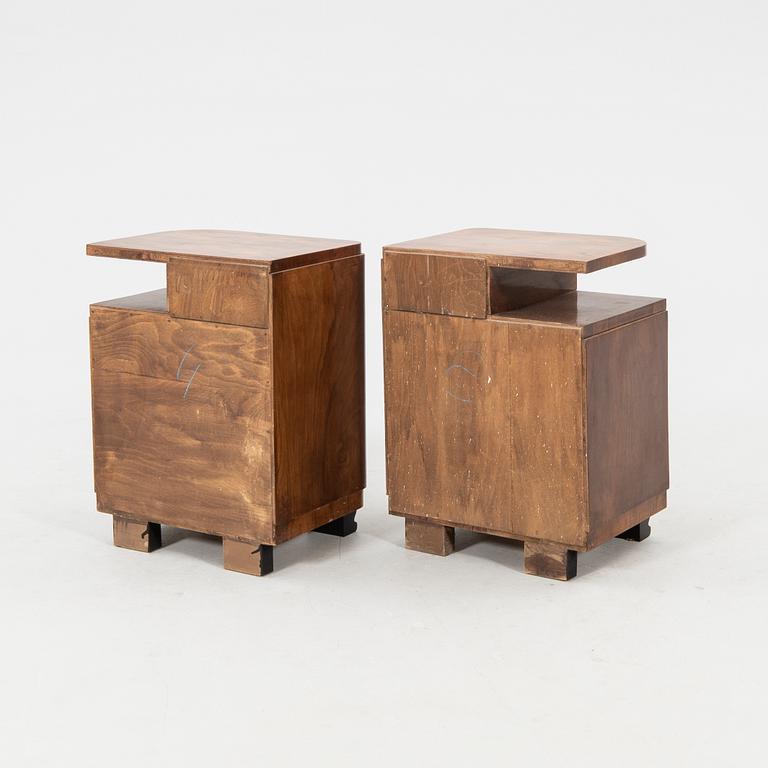 Pair of Art Deco bedside tables from the 1940s.