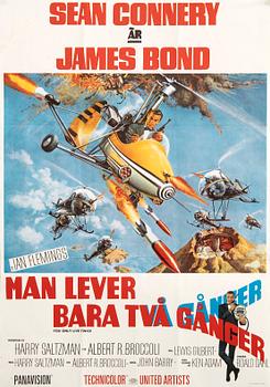 Filmaffisch James Bond "Man lever bara två gånger (You only live twice" 1967.