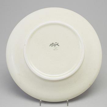 ILSE CLAESSON, a creamware dish from Rörstrand, signed I.C.