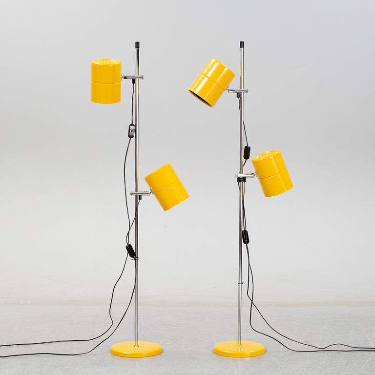 Uno Dahlén, a pair of 1960's/70's floor lights, Alda.