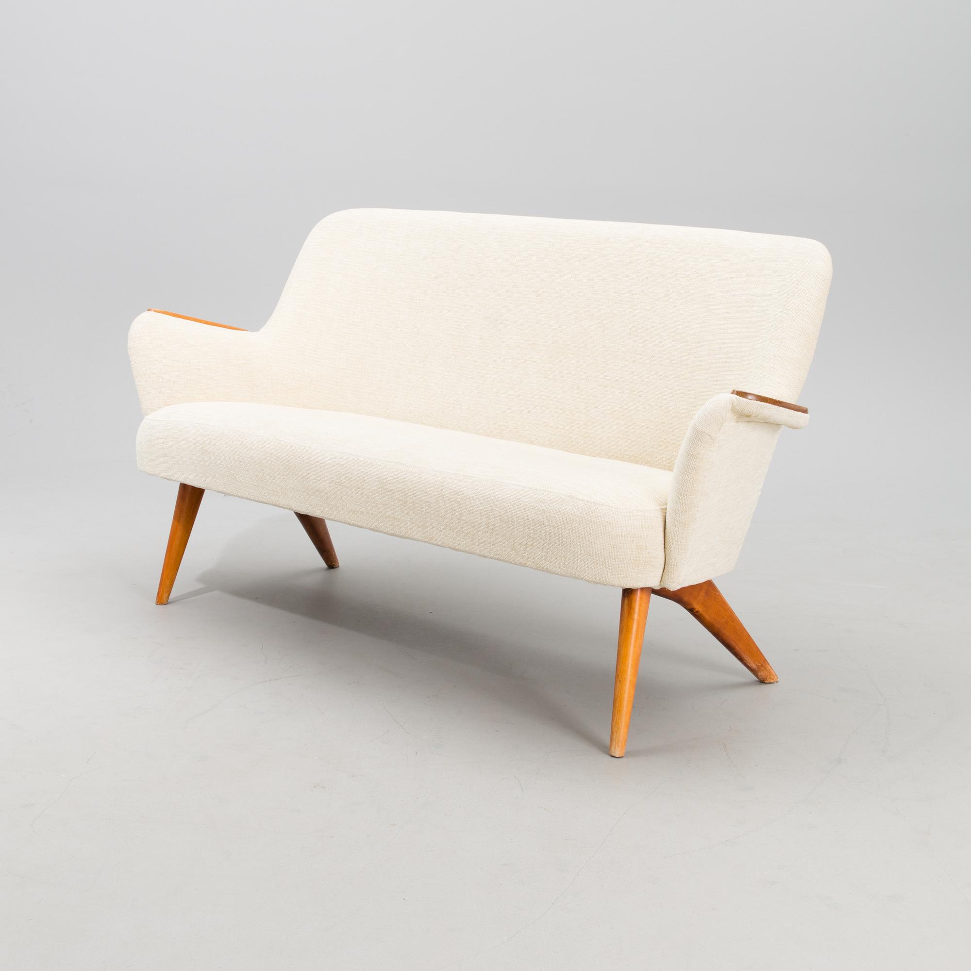 Carl Gustaf Hiort af Ornäs, a mid-20th century, three piece 'Pedro' sofa suite, Puunveisto Oy - Träsnideri Ab.