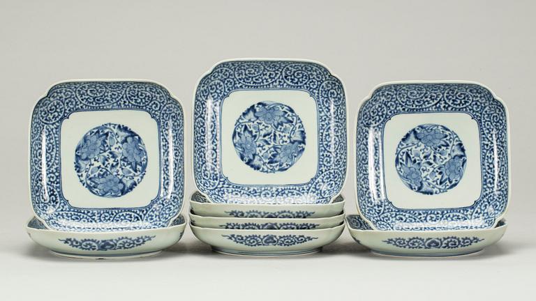 SKÅLFAT, porslin, 8 st Japan, 1900-tal.