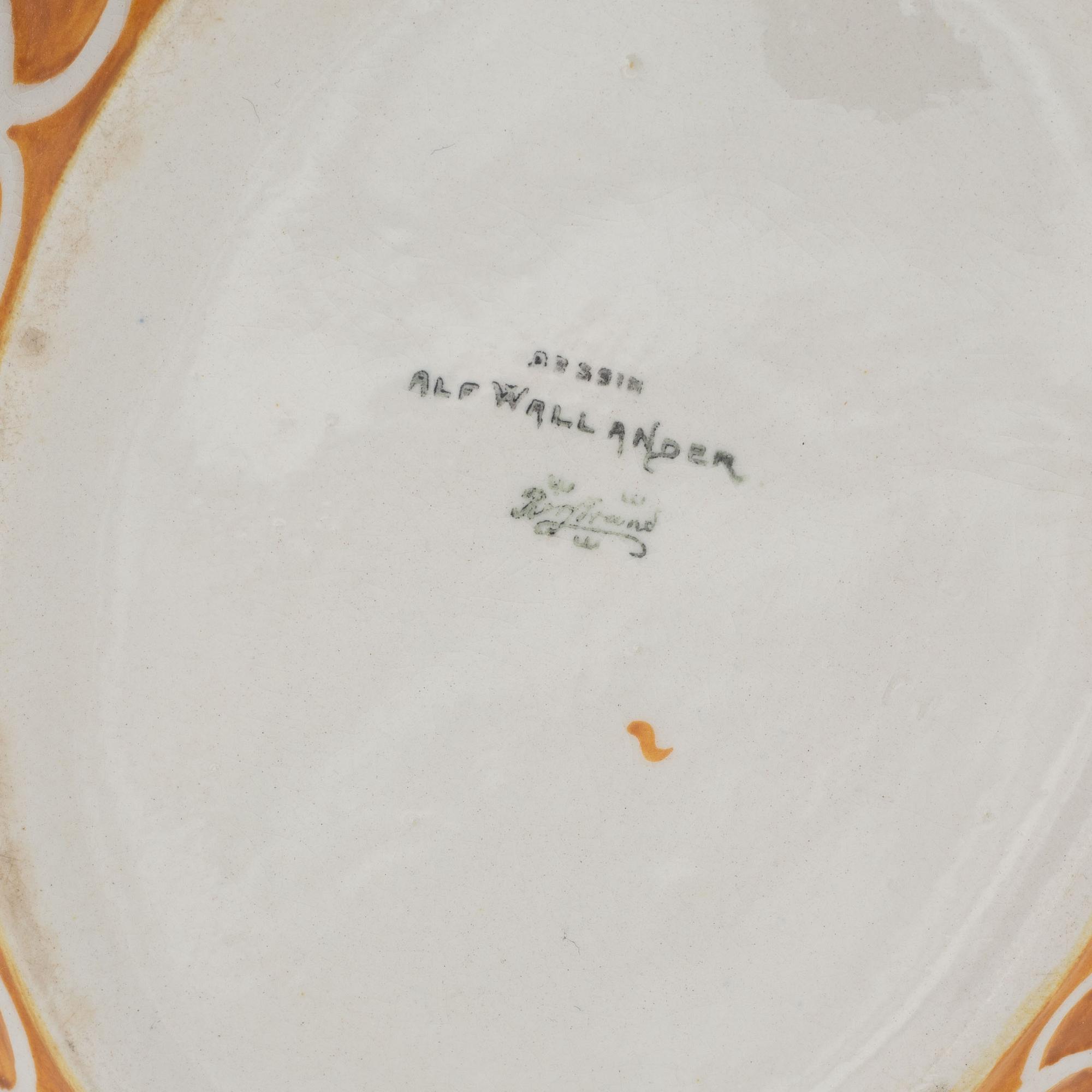 Alf Wallander, ägghöna, Rörstrand, tidigt 1900-tal.