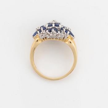 Sapphire and diamond ring.