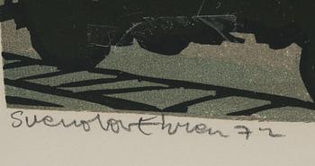 SVENOLOV EHRÉN, färglitografi, signerad, numrerad 32/110 och daterad -72.