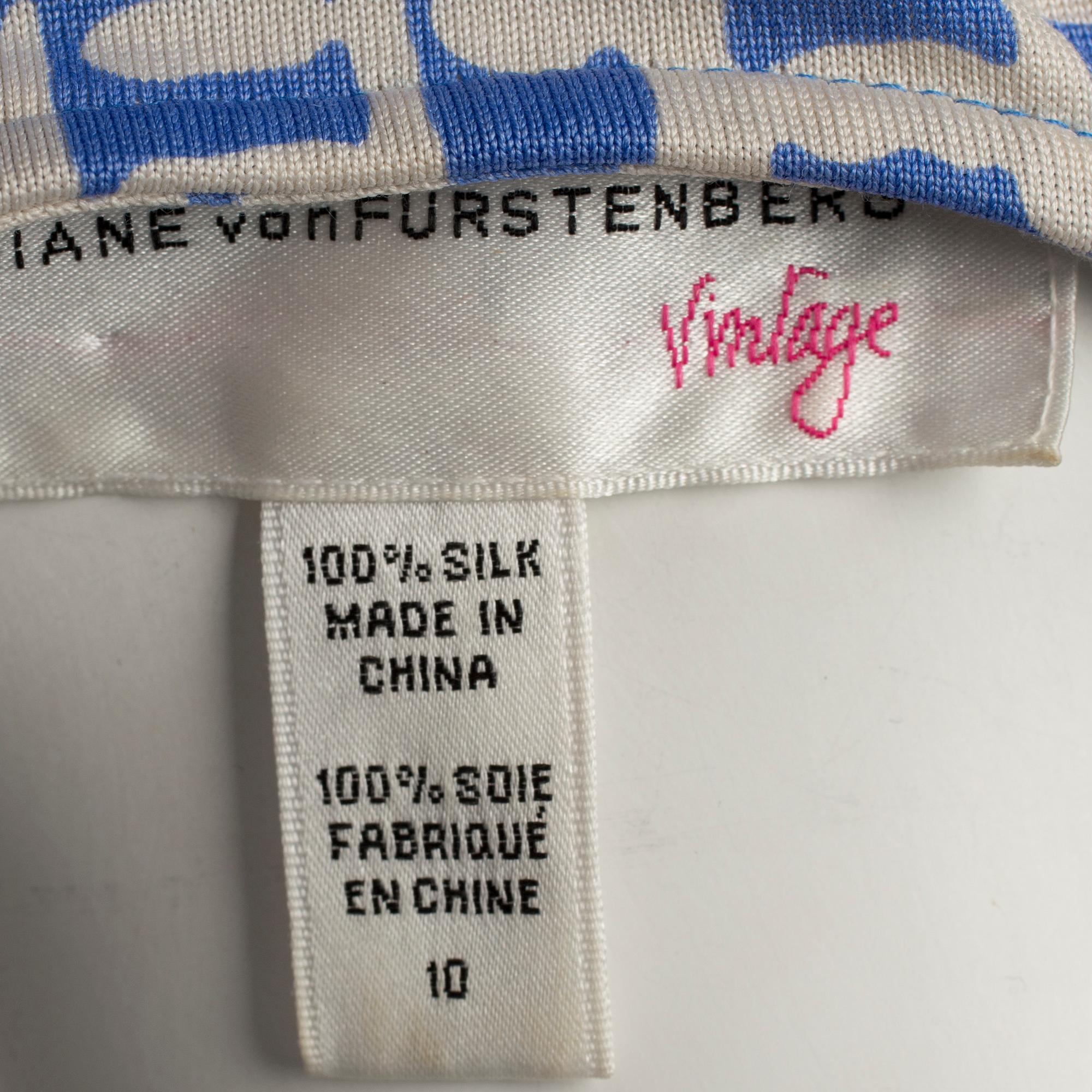 A Diane von Furstenberg Vintage silk wrap dress, size 10.