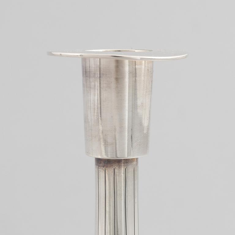 A pair of silver candlesticks, marks of Ove Bohlin, Stockholm 1957.