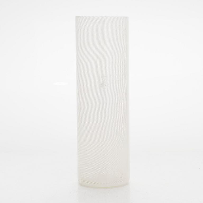 A "mezza filigrana" glass vase, Murano, Italy probably 1980's.