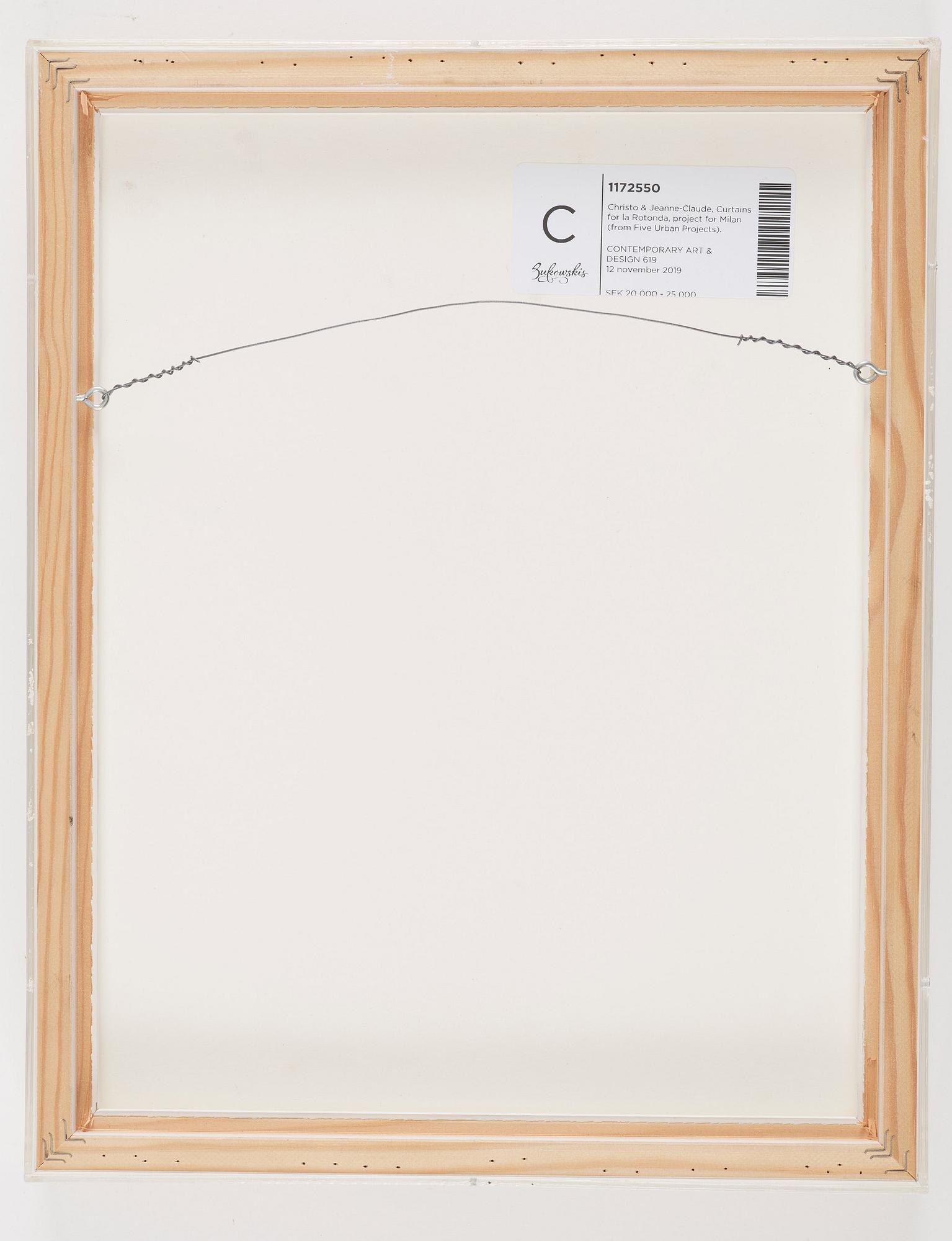 Christo & Jeanne-Claude, "Curtains for la Rotonda, project for Milan" from "Five Urban Projects".