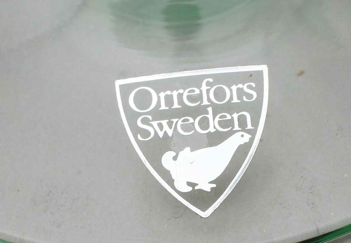 VITVINSGLAS, 10 st, Nobel, Gunnar Cyrén, Orrefors.
