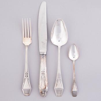 A 36-piece set of silver cutlery, Suomi series, Kultateollisuus oy, Turku, Finland 1988-2001.