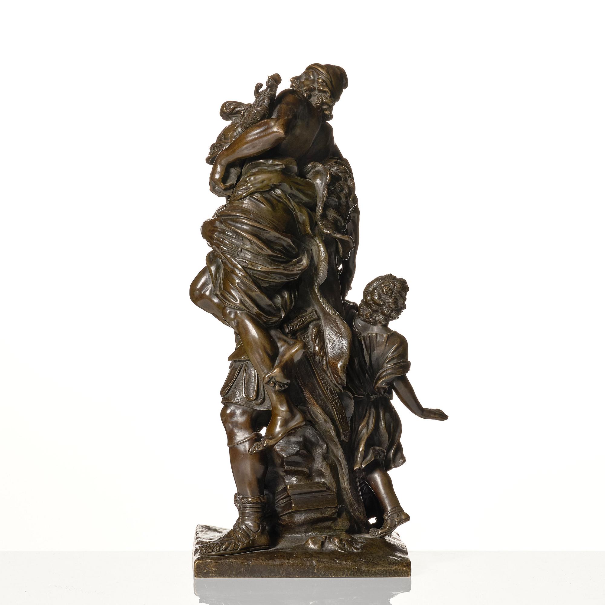 Pierre Lepautre Efter, Aeneas räddar Anchises ur det brinnande Troja.