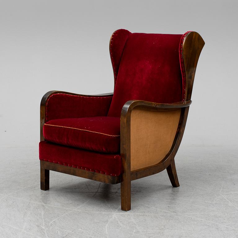 WILHELM KNOLL, an easy chair from Knolls Moderna Möbler, 1930's.