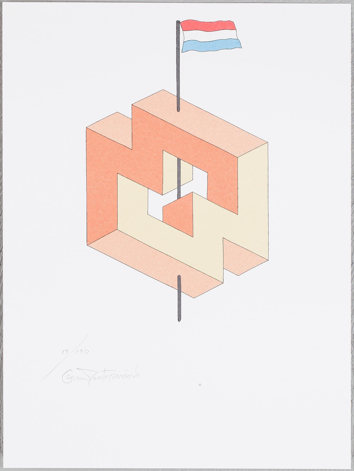 OSCAR REUTERSVÄRD. 15 st i mapp " European Impossible Figures " signerade och numrerade 19/90.