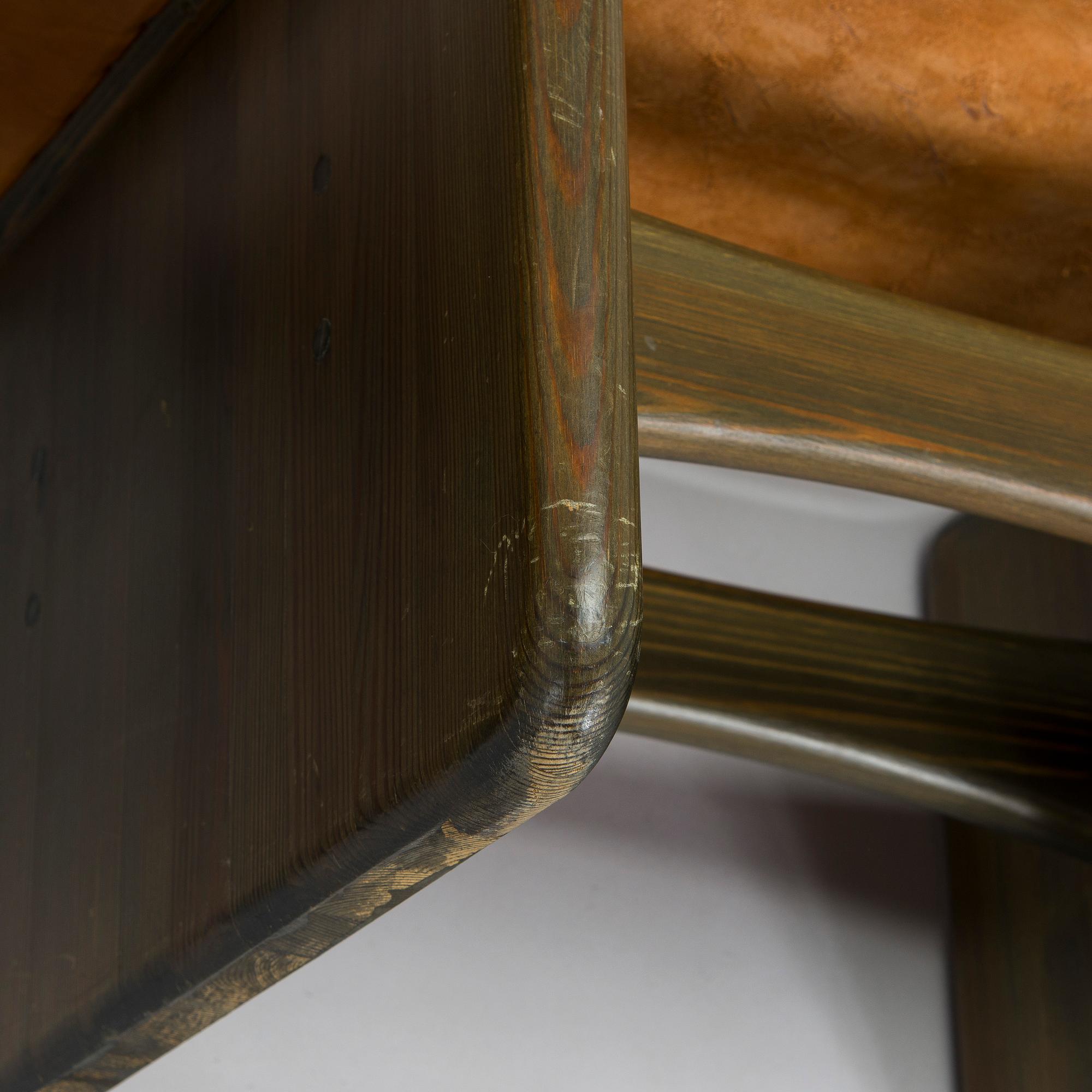 Tapio Wirkkala, a pair of stools made to order  for the Finnish Glass Museum manufactured by  Reino Huotari 1981.
