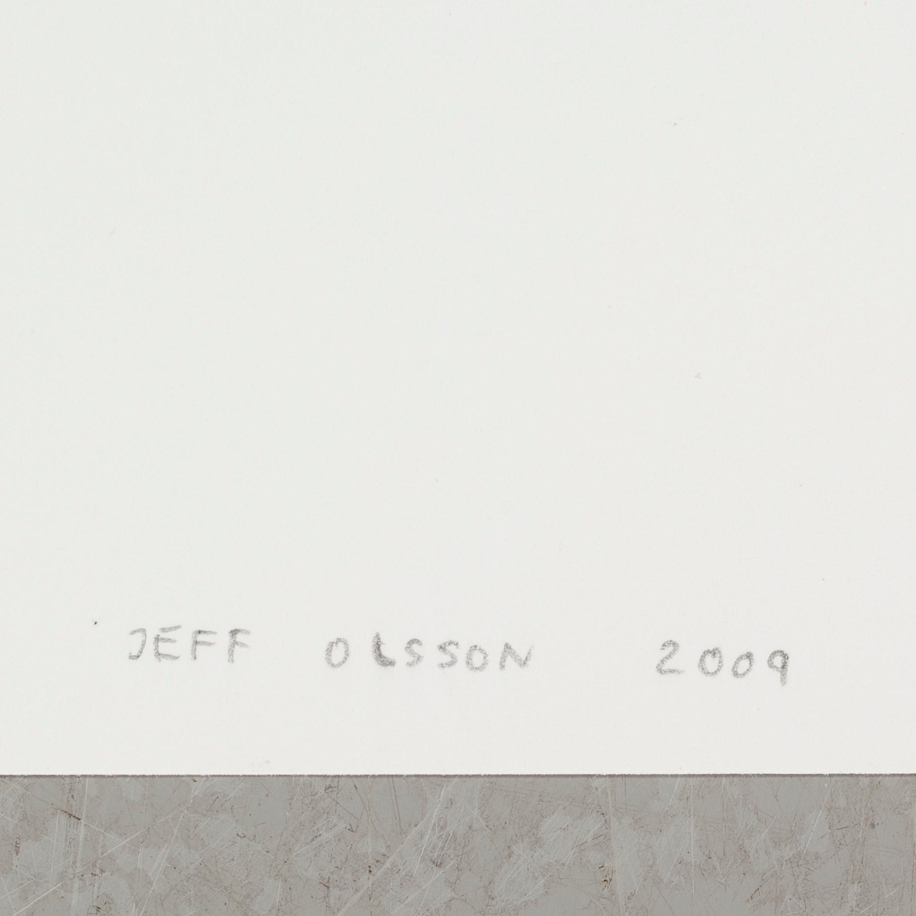 JEFF OLSSON, a litograph, signed, numbered 43/90 and dated 2009.