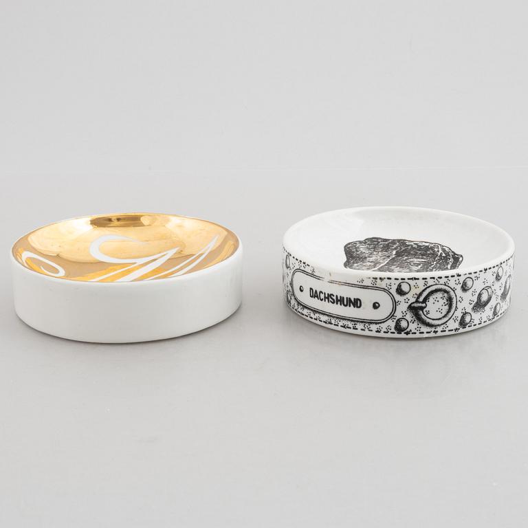 Piero Fornasetti, two ashtray, Milan, Italy.