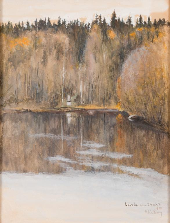 Hugo Simberg, watercolour and gouache, signed and dated "Lavola 24 okt 1900".