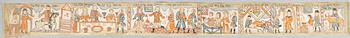 Textile painting, attributed to Per I Lusshult (Per Nilsson) (1741-1820).