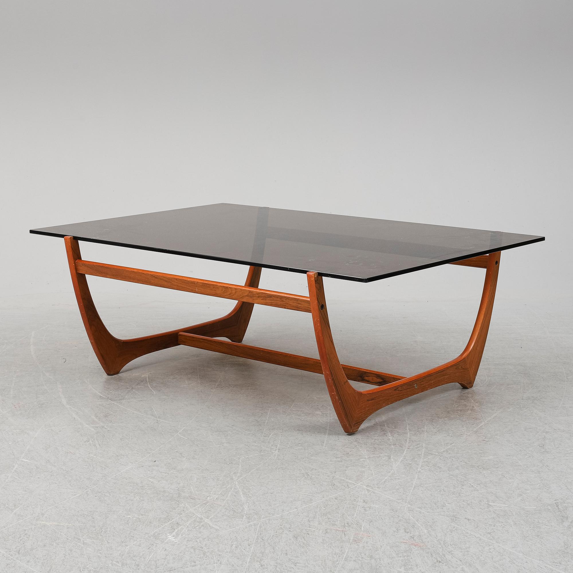 An 'Arabesk' rosewood coffee table, Wards Ateliéer, Tibro, circa 1965.