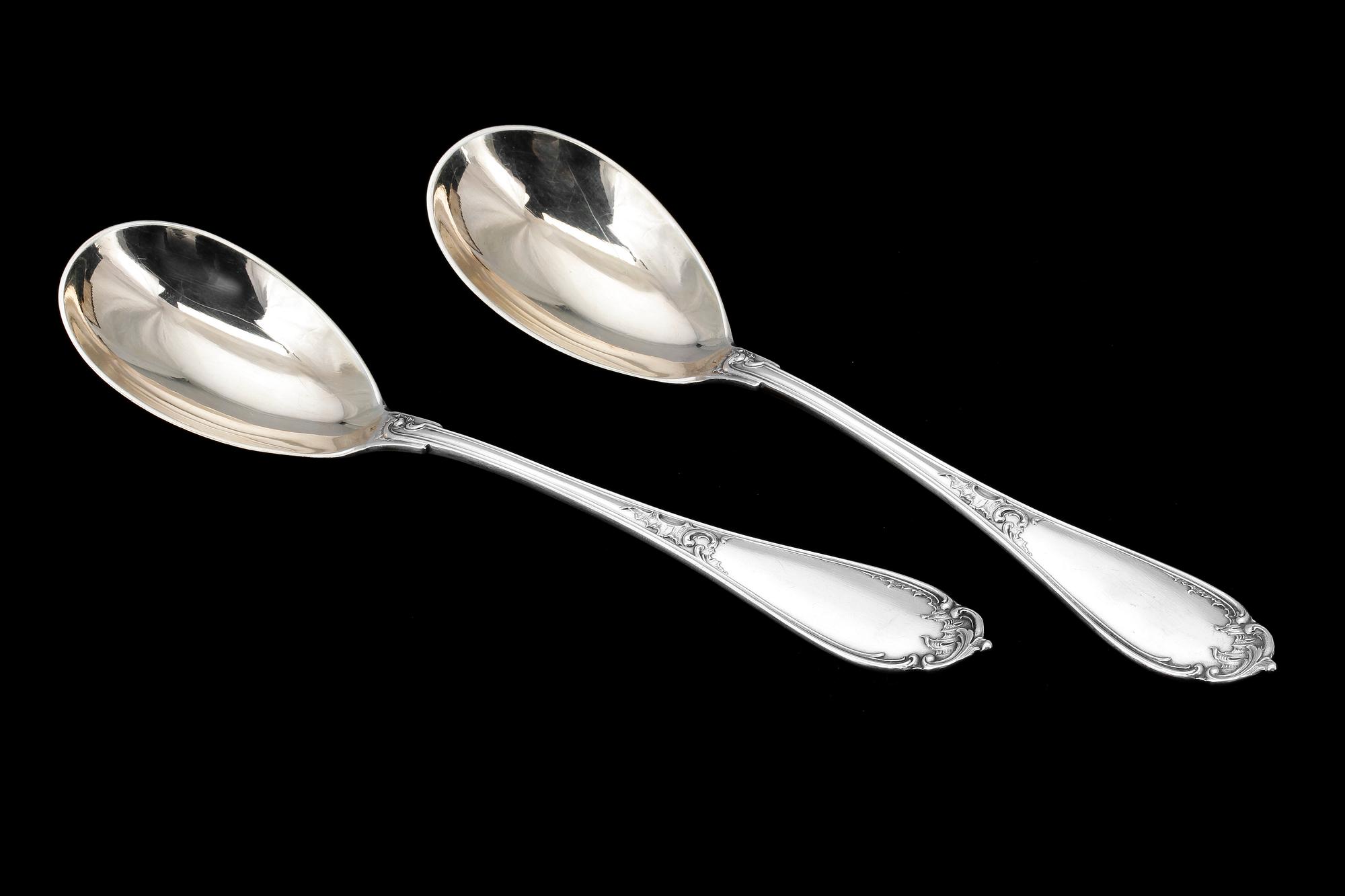 SKEDAR, 2 st, silver, Gustaf Möllenborg, Stockholm 1903. Tot vikt 104 g.