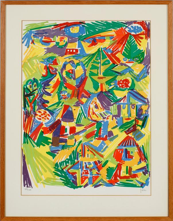 ASGER JORN, färglitografi, sign och numr 89/100.