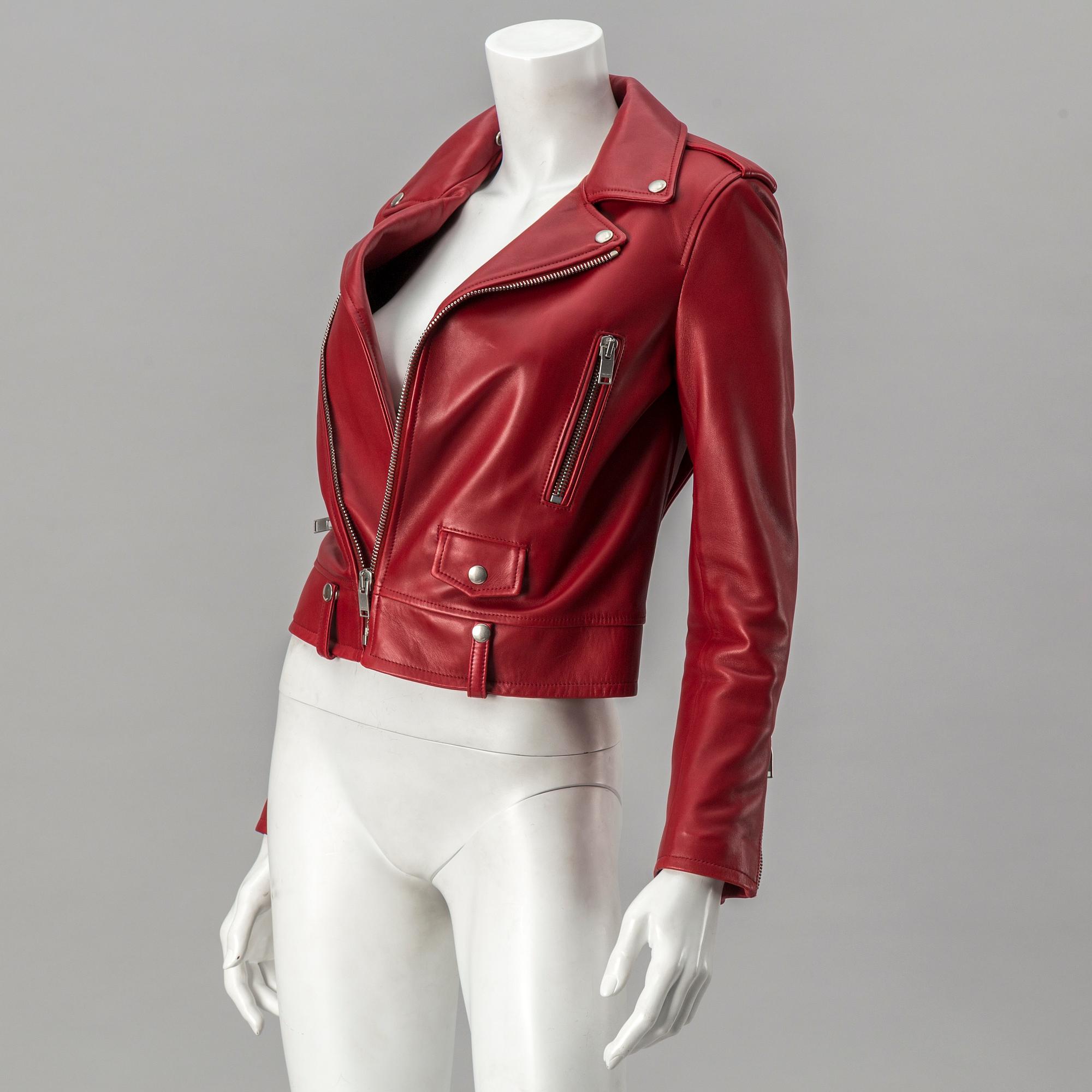 LEATHER JACKET Saint Laurent french size 36. Bukowskis