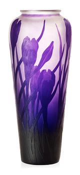 786. An Alf Wallander Art Nouveau cameo glass vase, Kosta, circa 1909.