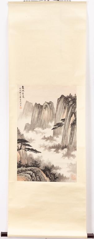 Rullmålning, tusch och akvarell på papper, Kina.