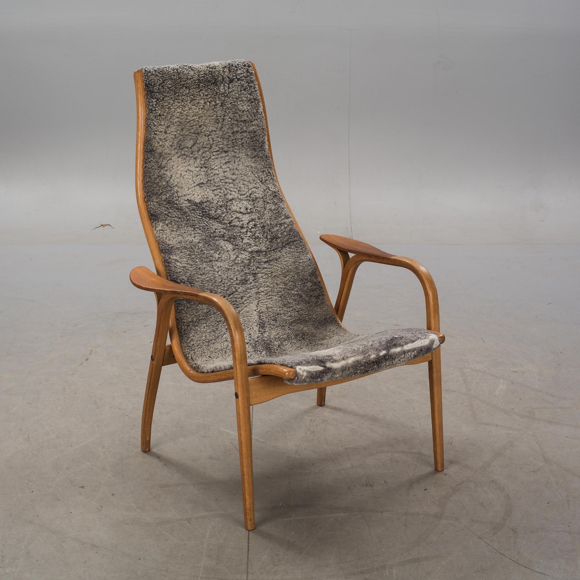 FÅTÖLJ med FOTPALL, "Lamino", Yngve Ekström.