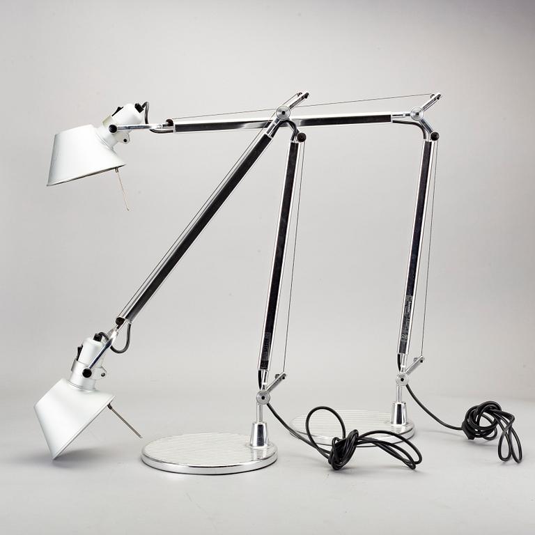 BORDSLAMPOR, ett par, "Tolomeo", Michele De Lucchi och Giancarlo Fassina, för Artemide, Italien.