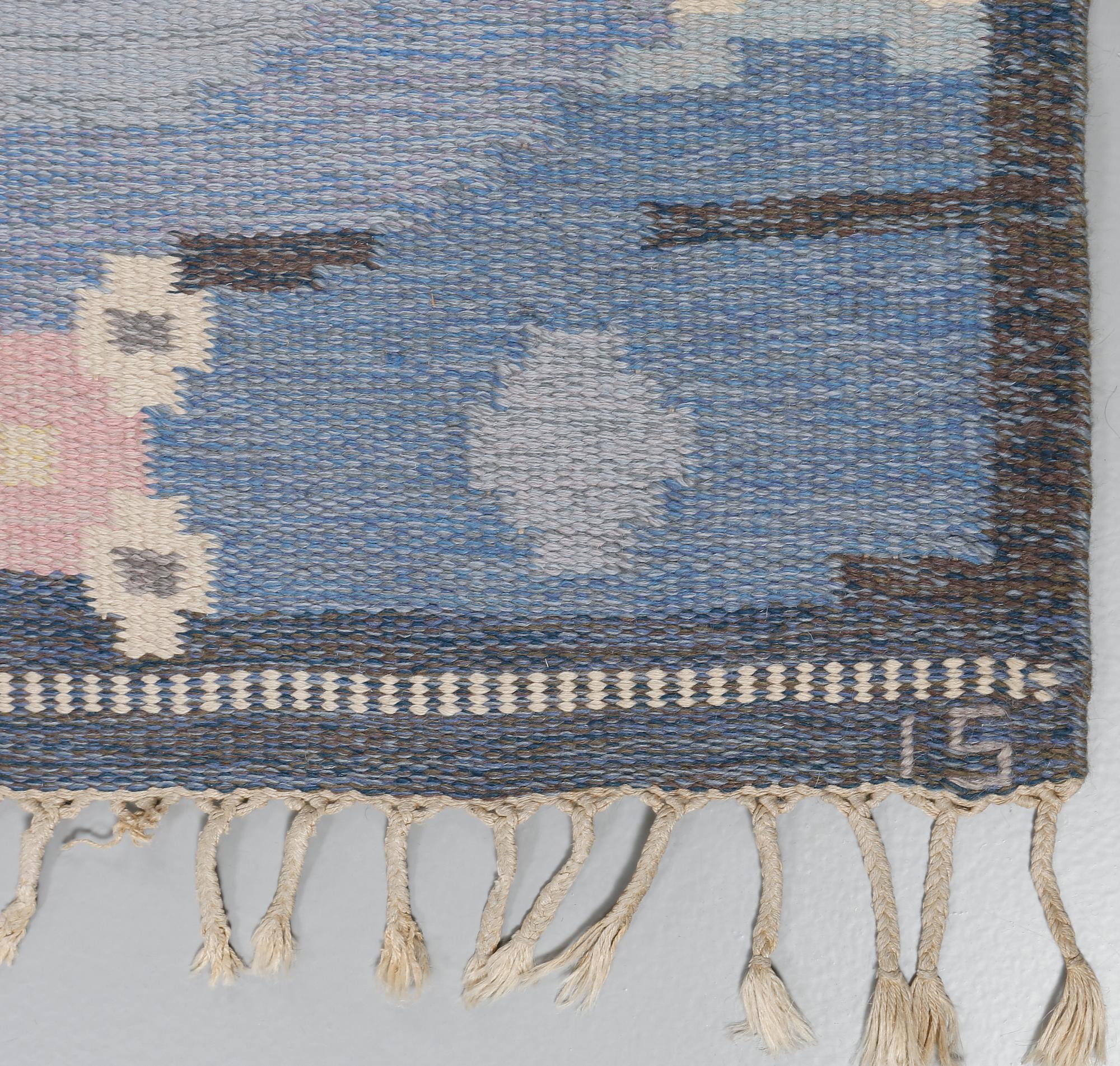 MATTA, rölakan, 163 x 85 cm,  Ingegerd Silow, monogramsignerad, 1900-talets andra hälft.