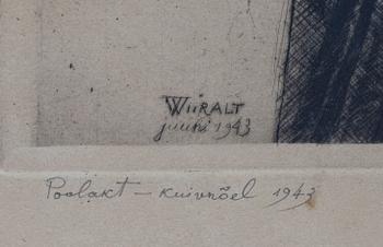 EDUARD WIIRALT, etsning, signerad och daterad 1943.