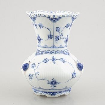 A 'Blue Fluted Full Lace' /'Musselmalet' porcelain vase, Royal Copenhagen, model 1197, 1941.