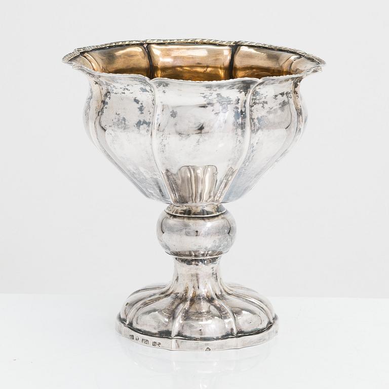 Berndt Erland Wallin, sockerskål, silver, nyrokoko, Tammerfors 1874.